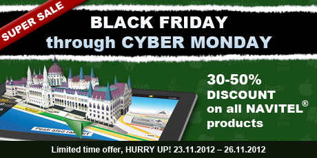 Super sale! Get ready for Black Friday and Cyber Monday with NAVITEL®!
